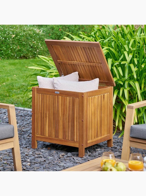 Coffre de rangement 100L en acacia - Kiabi