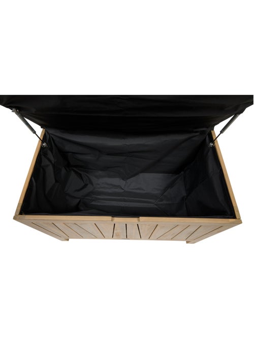 Coffre de rangement 165L en acacia LODGIA - Kiabi
