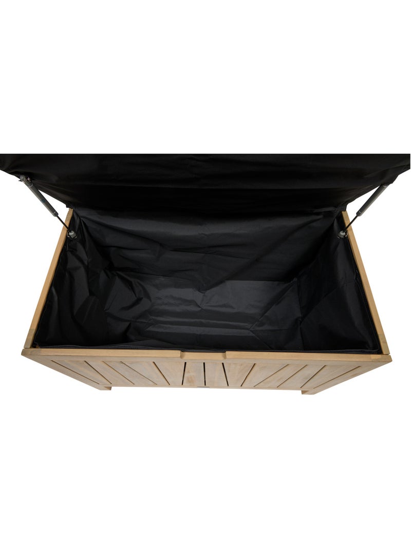Coffre de rangement 165L en acacia LODGIA Beige - Kiabi