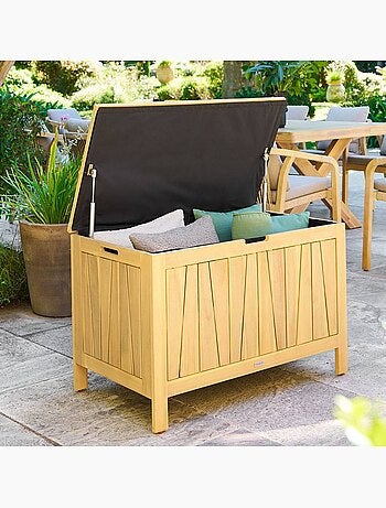 Coffre de rangement 165L Lodgia beige acacia