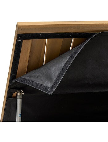 Coffre de rangement 165L Lodgia beige acacia