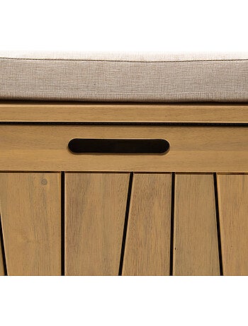 Coffre de rangement 210L avec assise en acacia LODGIA