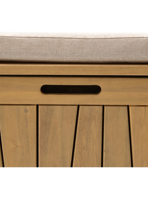 Coffre de rangement 210L avec assise en acacia LODGIA - Kiabi