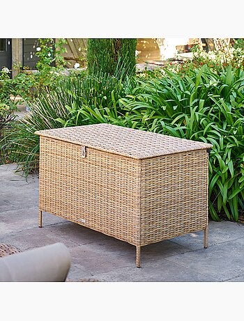 Coffre de rangement 300L en résine tressée BAYANA