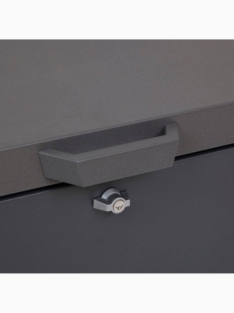 Coffre de rangement 920L en aluminium à roulettes ALUMIA gris anthracite - Kiabi