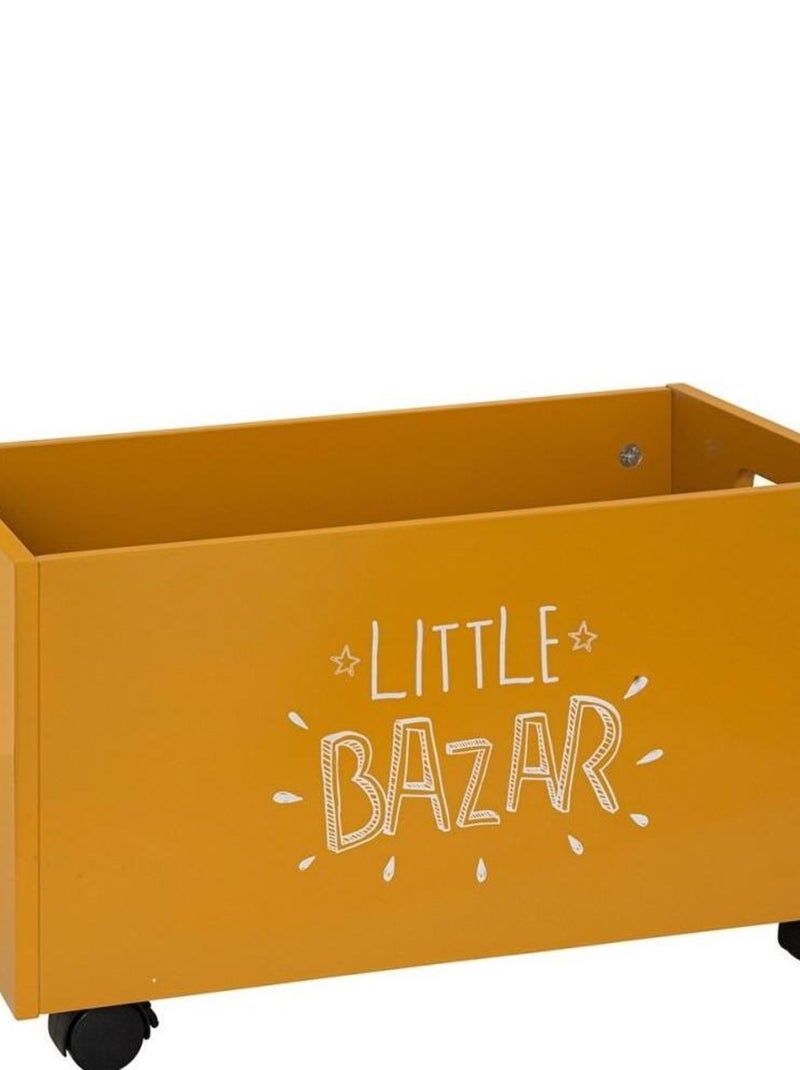Coffre de rangement à roulettes Bazar ocre Jaune - Kiabi
