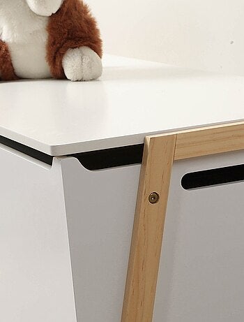Coffre de rangement avec 2 compartiments pour enfant L99 cm - LEON