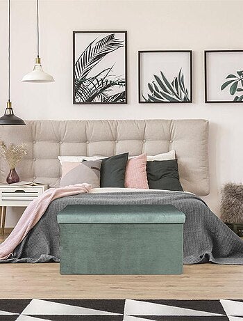 Coffre banc pliable design velours Giulia