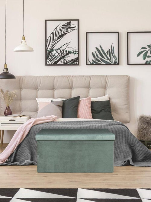 Coffre de rangement banc pliable velours côtelé - Kiabi