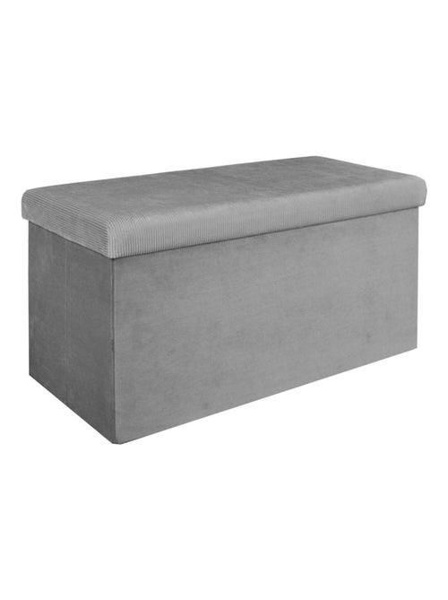 Coffre de rangement banc pliable velours côtelé - Kiabi