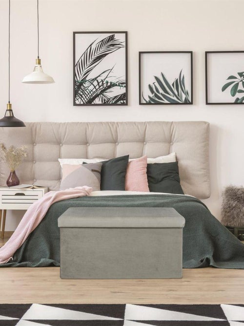 Coffre de rangement banc pliable velours côtelé - Kiabi Coffre de rangement banc pliable velours côtelé - Kiabi