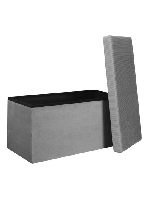 Coffre de rangement banc pliable velours côtelé - Kiabi Coffre de rangement banc pliable velours côtelé - Kiabi