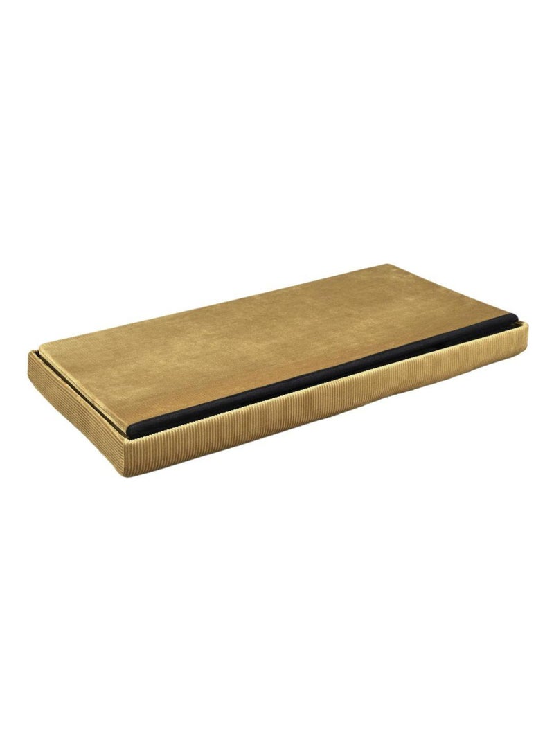 Coffre de rangement banc pliable velours côtelé Jaune - Kiabi