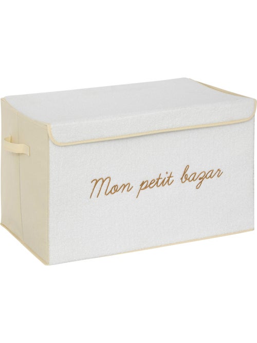 Coffre de rangement enfant en bouclette YUMA - Kiabi Coffre de rangement enfant en bouclette YUMA - Kiabi