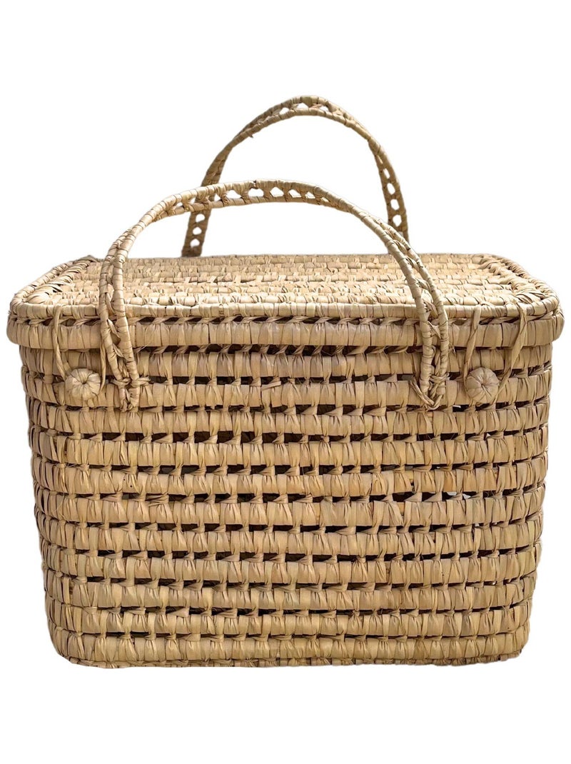Coffre de rangement feuille de palmier Beige clair - Kiabi