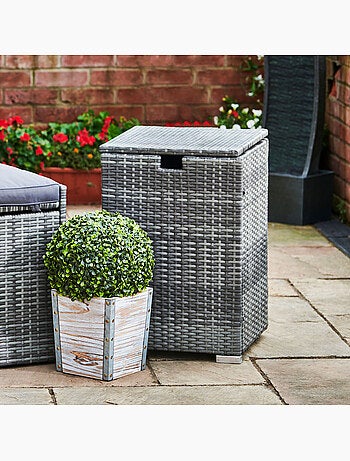 Coffre de rangement pour brasero en rotin, 60cm