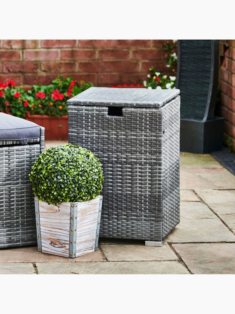 Coffre de rangement pour brasero en rotin, 60cm Gris - Kiabi