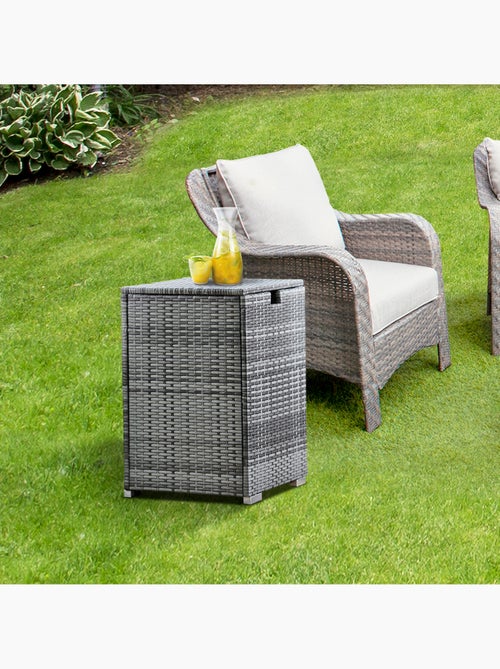 Coffre de rangement pour brasero en rotin, 60cm - Kiabi