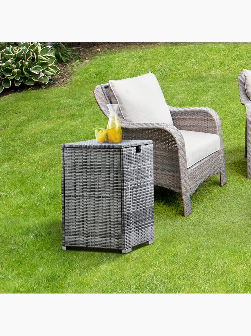 Coffre de rangement pour brasero en rotin, 60cm Gris - Kiabi