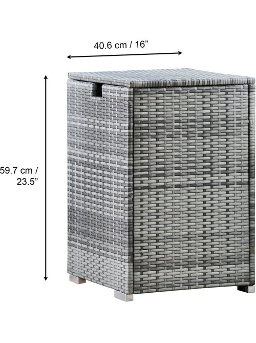Coffre de rangement pour brasero en rotin, 60cm - Kiabi