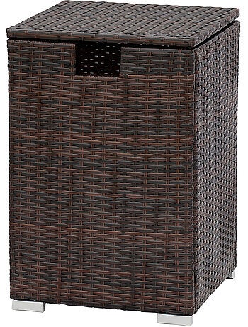 Coffre de rangement pour brasero en rotin, 60cm