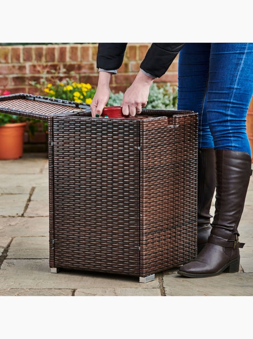 Coffre de rangement pour brasero en rotin, 60cm - Kiabi
