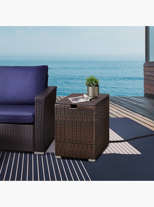 Coffre de rangement pour brasero en rotin, 60cm - Kiabi