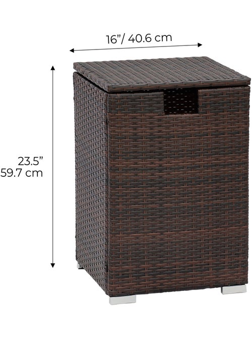 Coffre de rangement pour brasero en rotin, 60cm - Kiabi