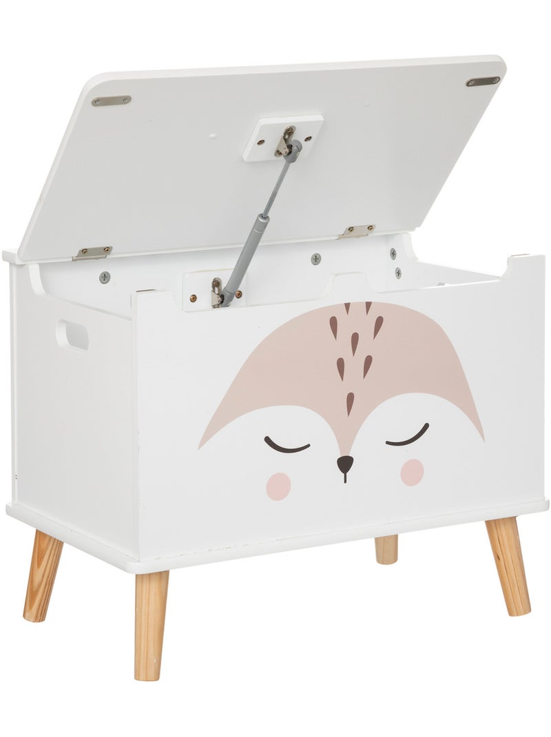 Coffre de rangement pour enfant en bois DOUCEUR Blanc - Kiabi