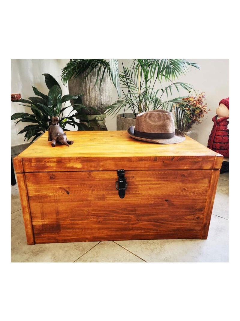 Coffre en bois de pin Marron - Kiabi