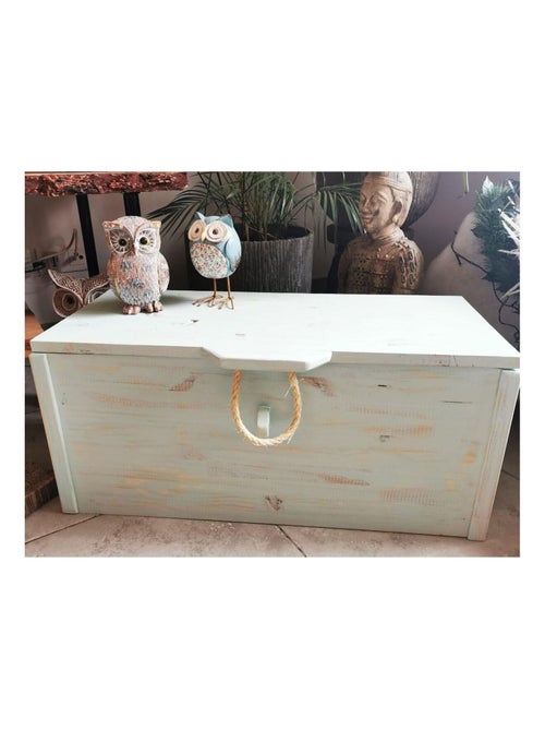 Coffre en bois de pin - Kiabi