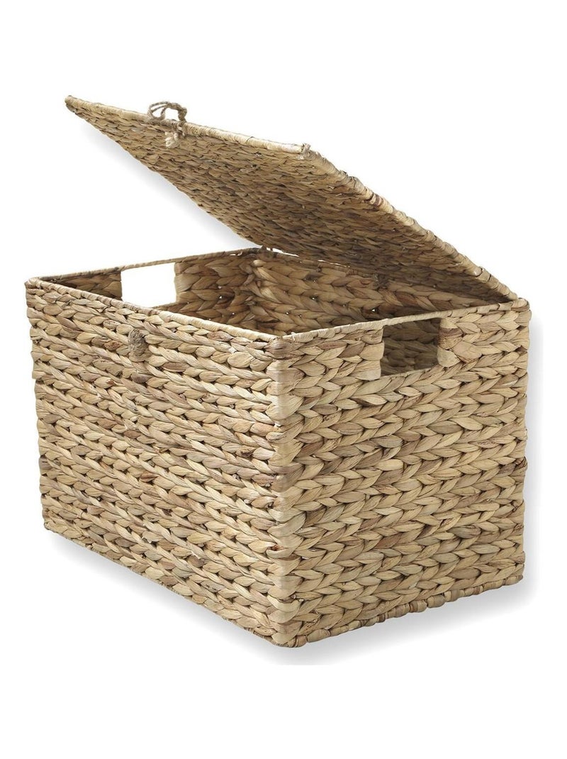 Coffre En Jacinthe D'eau Avec Couvercle Marron - Kiabi