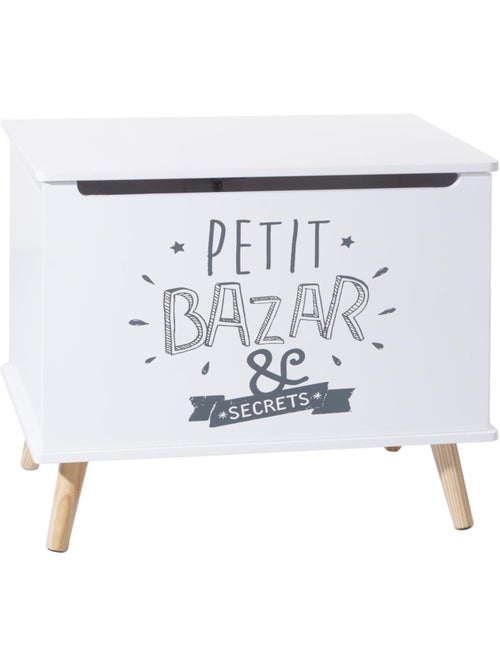 Coffre enfant blanc bois blanc 58x38cm - Kiabi Coffre enfant blanc bois blanc 58x38cm - Kiabi