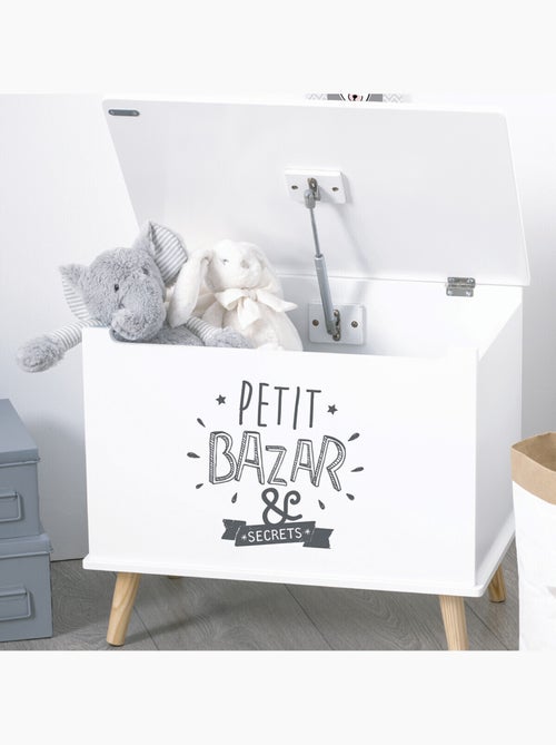 Coffre enfant blanc bois blanc 58x38cm - Kiabi Coffre enfant blanc bois blanc 58x38cm - Kiabi