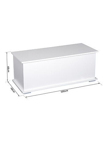 Coffre malle de rangement dim. 100L x 40l x 40H cm panneaux particules