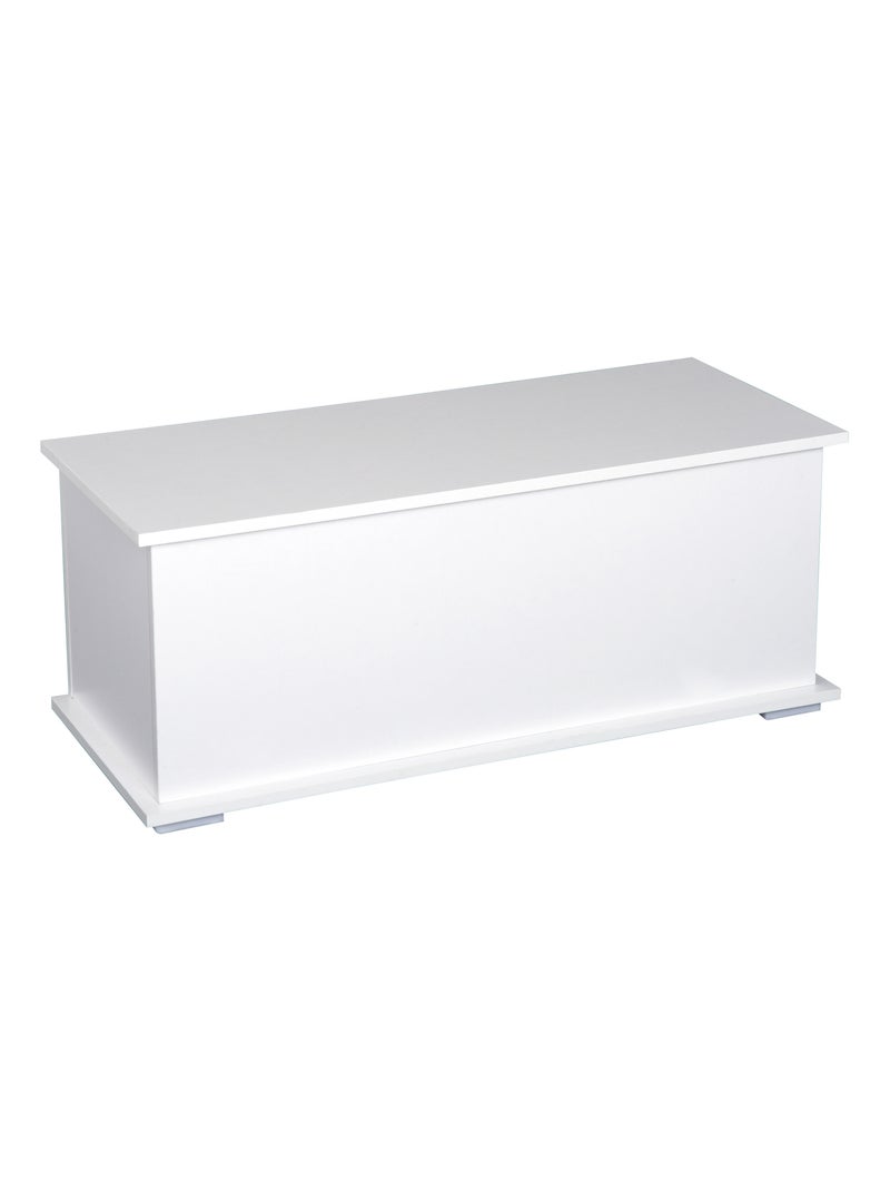 Coffre malle de rangement dim. 100L x 40l x 40H cm panneaux particules Blanc Blanc - Kiabi