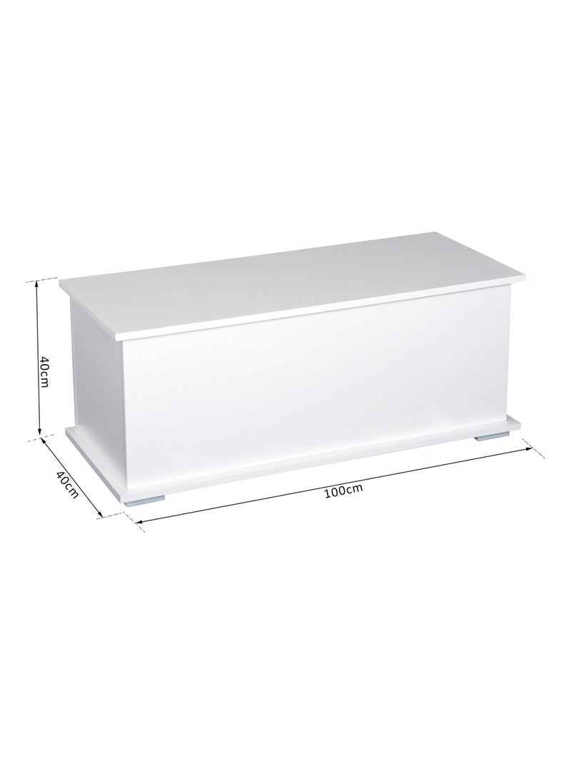 Coffre malle de rangement dim. 100L x 40l x 40H cm panneaux particules Blanc Blanc - Kiabi