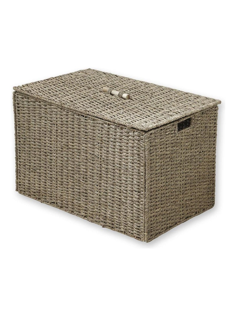 Coffre Pliable En Jonc De Mer Avec Couvercle Marron - Kiabi