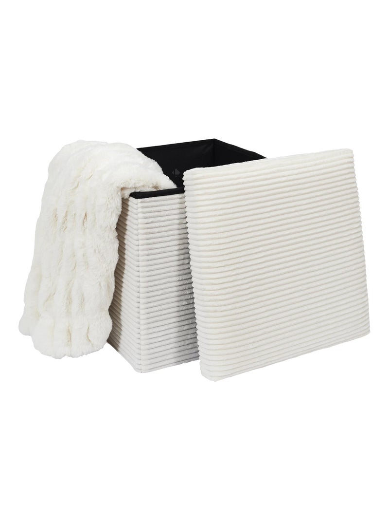 Coffre pouf collection VICTOR Beige - Kiabi