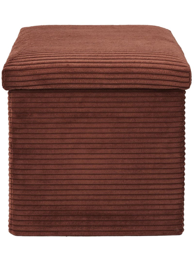 Coffre pouf collection VICTOR Orange mandarine - Kiabi