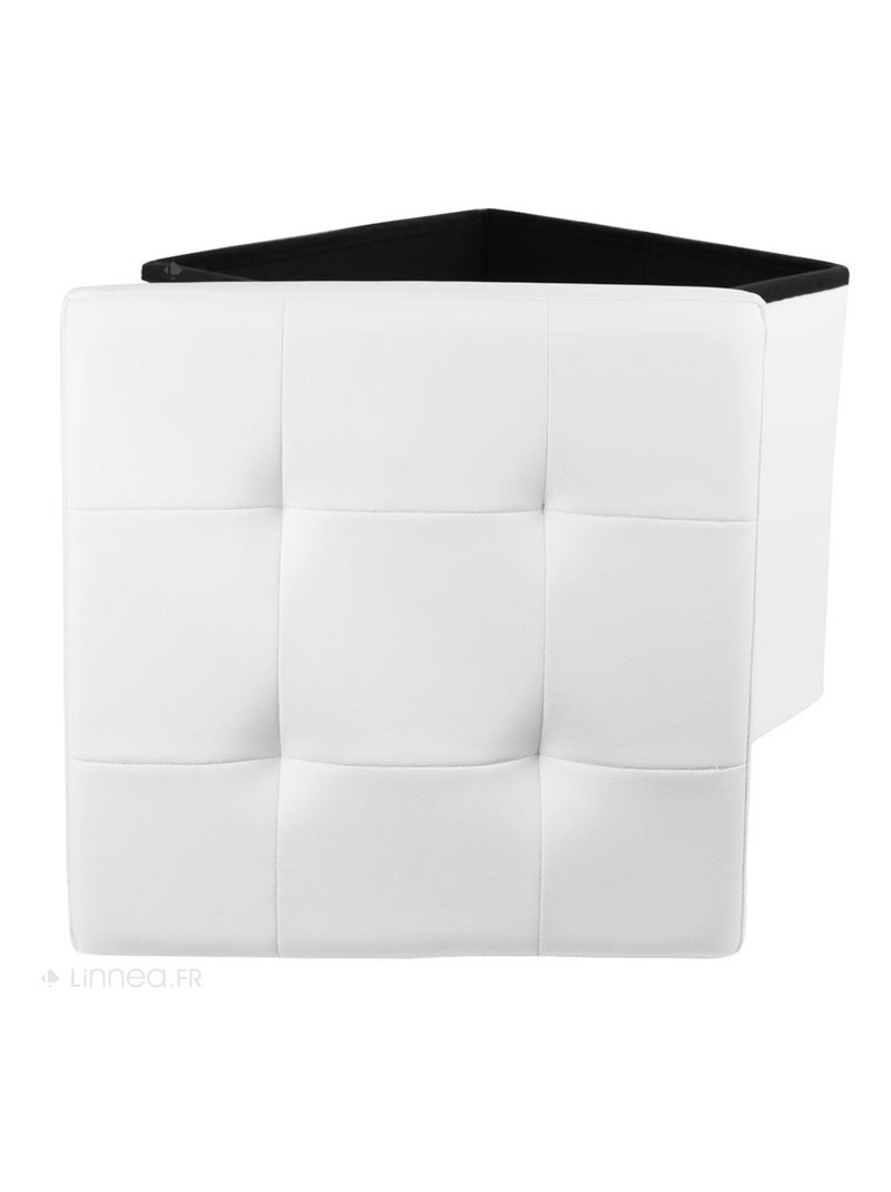 Coffre pouf pliable CHIC Blanc - Kiabi