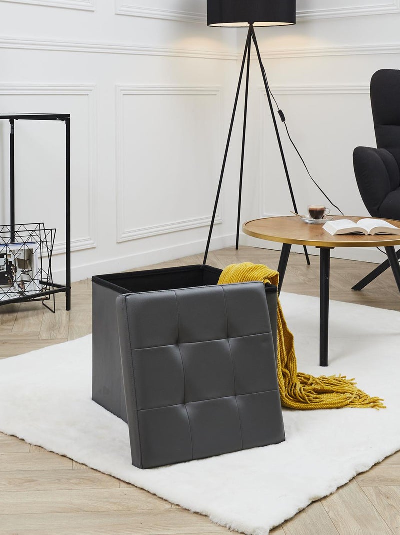 Coffre pouf pliable CHIC Gris - Kiabi