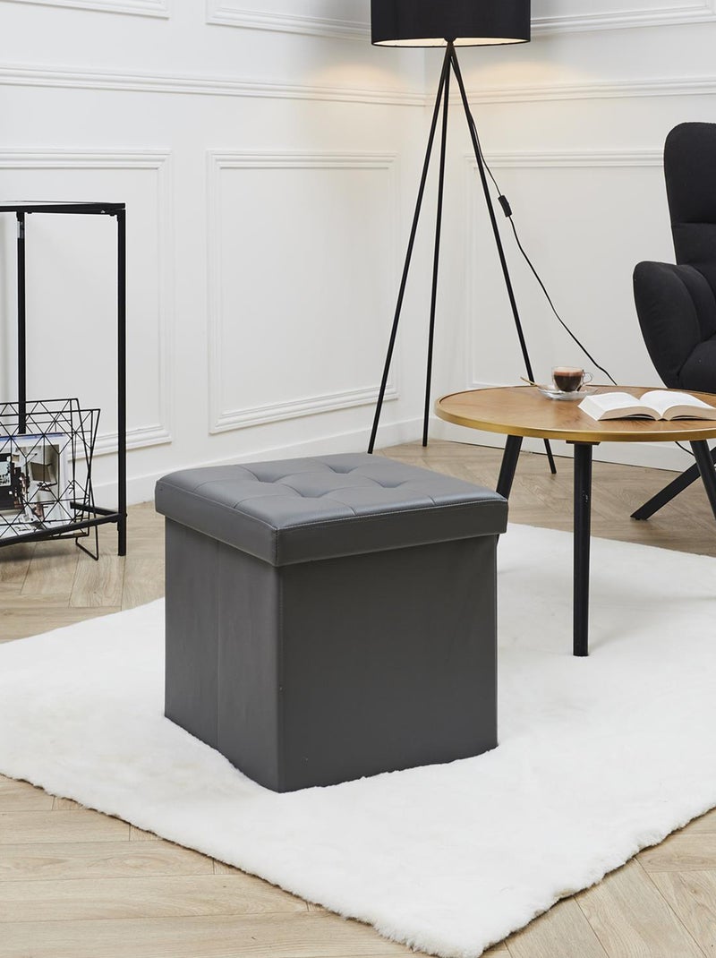 Coffre pouf pliable CHIC Gris - Kiabi