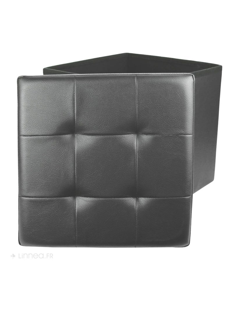Coffre pouf pliable CHIC Noir Noir - Kiabi