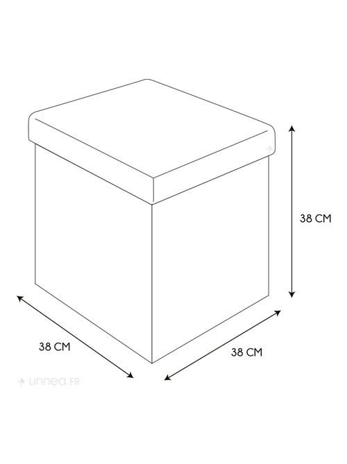 Coffre pouf pliable CHIC - Kiabi Coffre pouf pliable CHIC - Kiabi