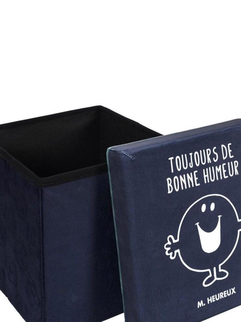 Coffre pouf pliable Mr Heureux Bleu - Kiabi