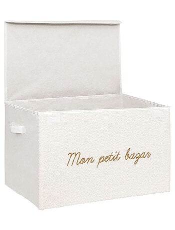 Coffre rangement en bouclette