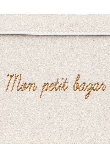 Coffre rangement en bouclette