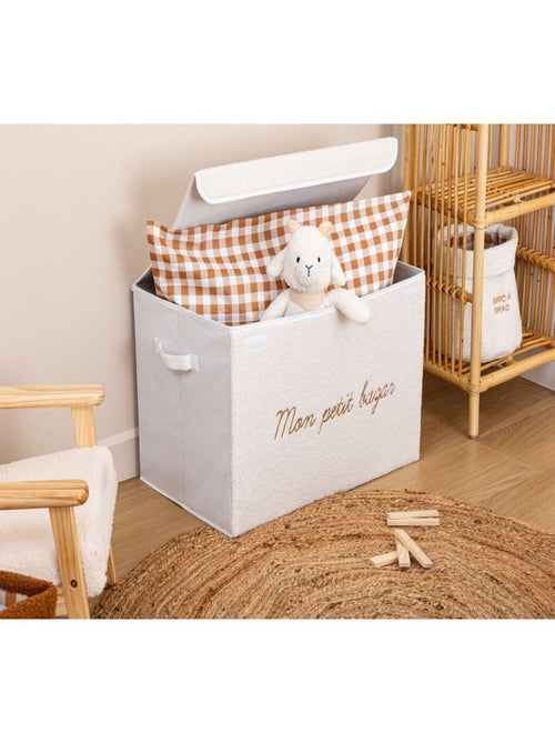 Coffre rangement en bouclette YUKI - Kiabi