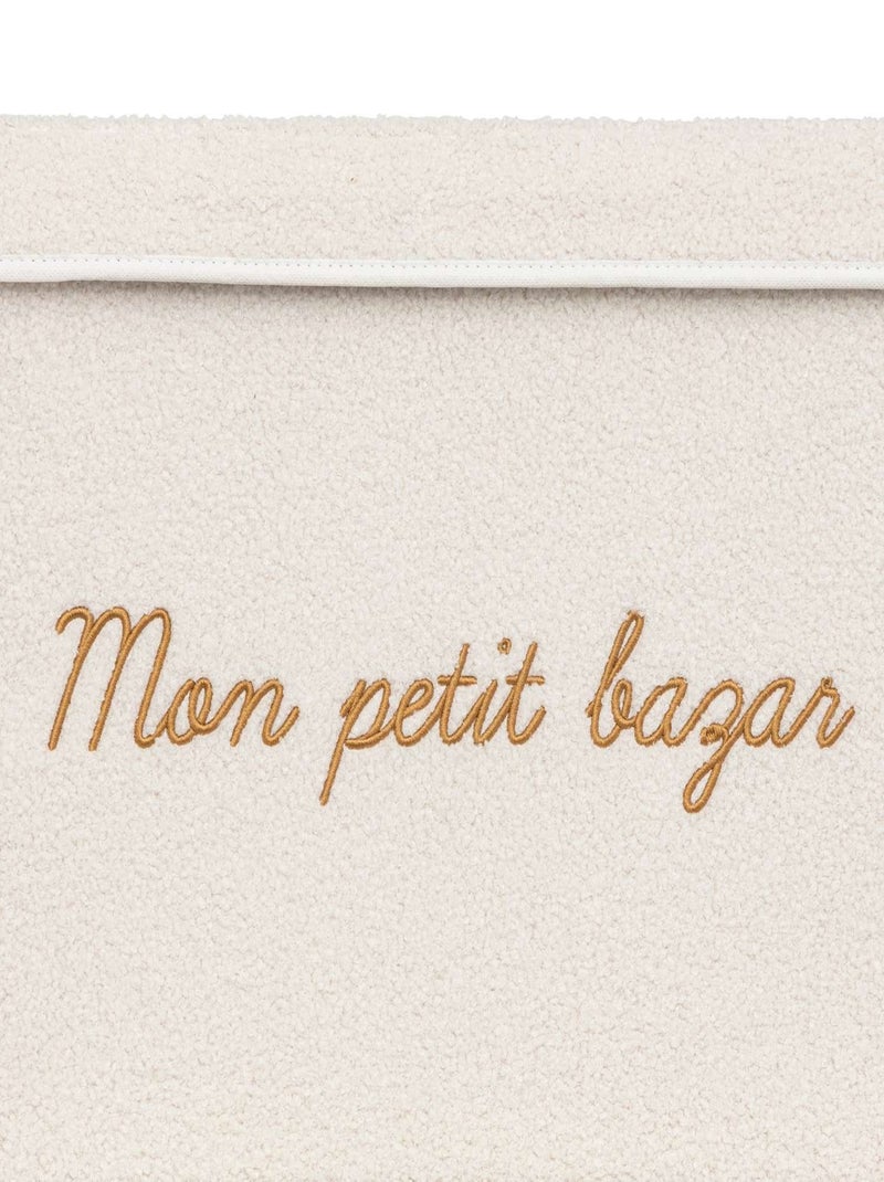 Coffre rangement en bouclette YUKI Blanc - Kiabi